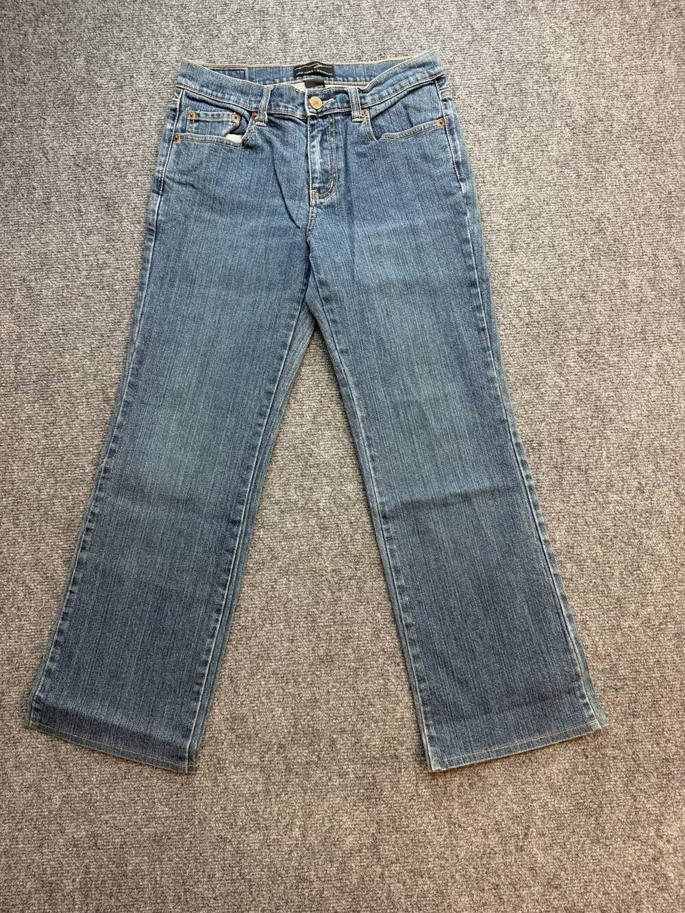 Vintage Y2K New York & Company Womens Size 4 Petite Stretch Denim Capri Jeans